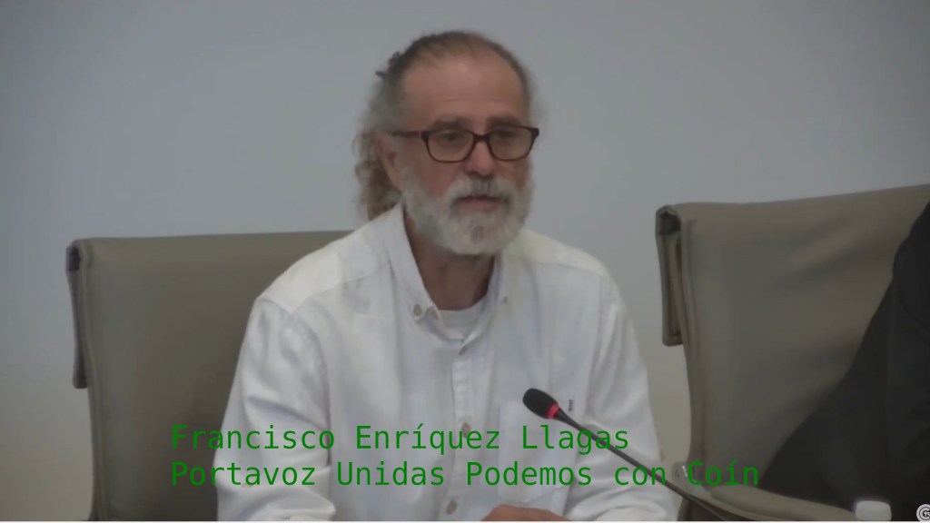 Francisco José Enríquez Llagas, portavoz de Unidas Podemos con Coín